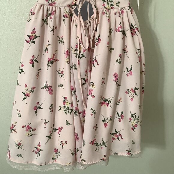 Pink Coquette Fairy Romantic Feminine Dainty Dollette Fairycore Mini Dress M - Picture 7 of 8